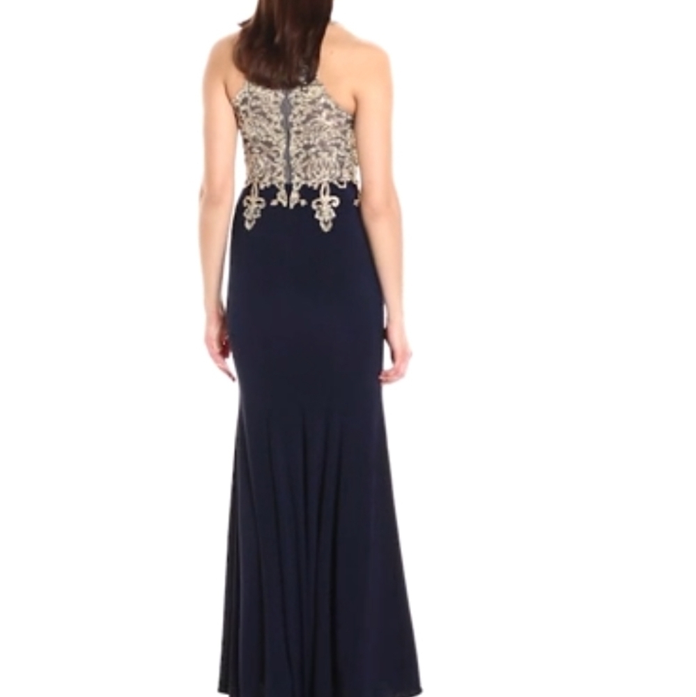 Elegant Black Floor Length Prom Dress size 6 FREE SHIPPING - Picture 10 of 15